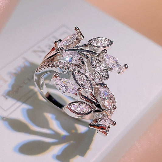 Creative Leaf Flower Ring Party Birthday Gift