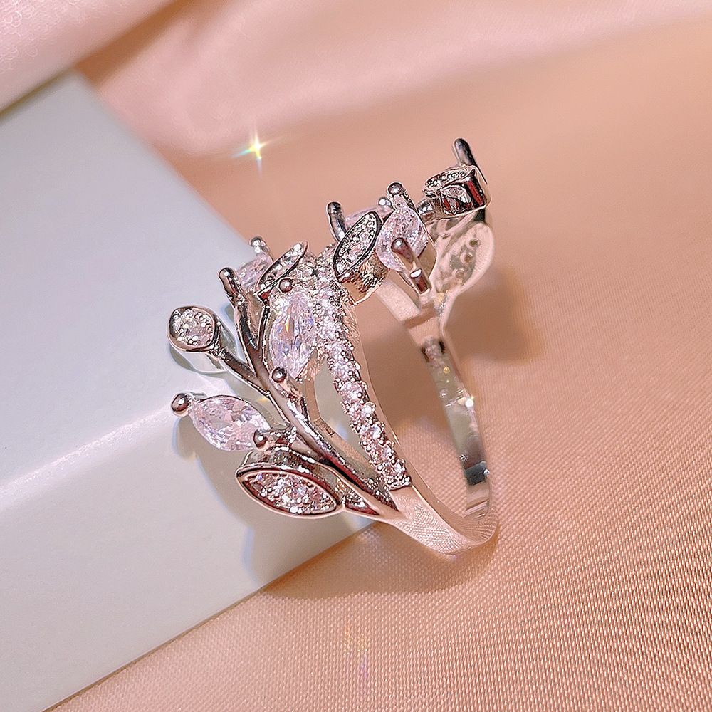 Creative Leaf Flower Ring Party Birthday Gift