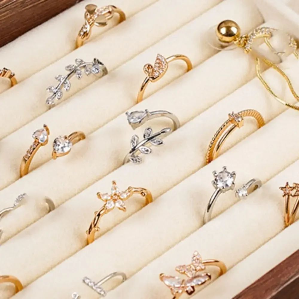 ✨ Multi-Layer Wooden Jewelry Organizer – Stylish Storage with Clear View 💍